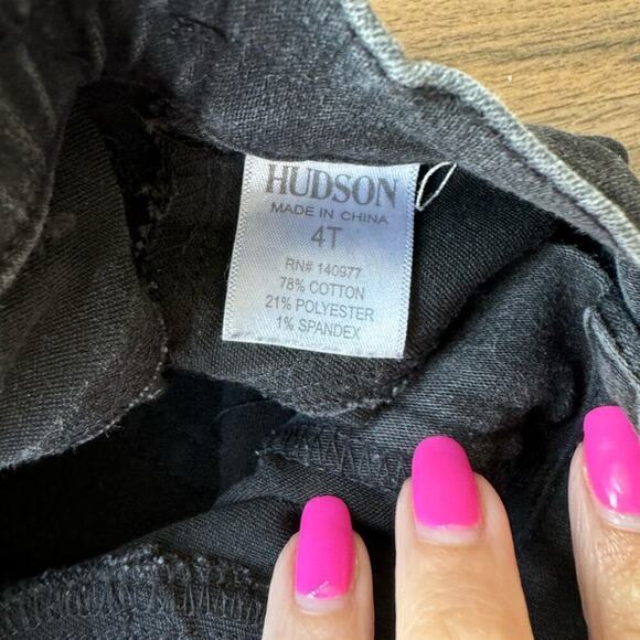 Hudson Black Skinny Distressed Hem Jeans sz 4 - Picture 3 of 4